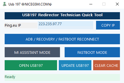 USB 197 CLIENT | INBUILT PING.EU | ADVANCE EDITION | NICEGSM